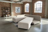 KAWOLA Schlafsofa SADIRA Ecksofa Cord cremeweiß