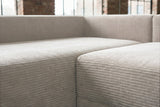 KAWOLA Schlafsofa SADIRA Ecksofa Cord cremeweiß