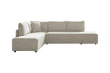 KAWOLA Schlafsofa SADIRA Ecksofa Cord cremeweiß