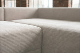 KAWOLA Schlafsofa SADIRA Ecksofa Cord cremeweiß