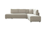 KAWOLA Schlafsofa SADIRA Ecksofa Cord cremeweiß
