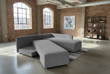 KAWOLA Schlafsofa SADIRA Ecksofa Cord grau