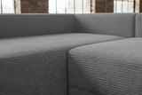 KAWOLA Schlafsofa SADIRA Ecksofa Cord grau