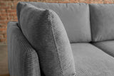 KAWOLA Schlafsofa SADIRA Ecksofa Cord grau