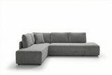 KAWOLA Schlafsofa SADIRA Ecksofa Cord grau