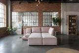 KAWOLA Schlafsofa SADIRA Ecksofa Cord taupe