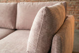 KAWOLA Schlafsofa SADIRA Ecksofa Cord taupe