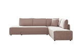 KAWOLA Schlafsofa SADIRA Ecksofa Cord taupe