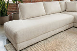 KAWOLA Schlafsofa SADIRA Ecksofa Stoff cremeweiß