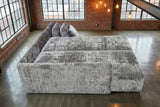 KAWOLA Schlafsofa SADIRA Ecksofa Stoff grau