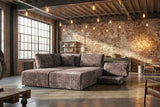 KAWOLA Schlafsofa SADIRA Ecksofa Stoff taupe