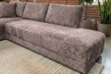 KAWOLA Schlafsofa SADIRA Ecksofa Stoff taupe