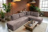 KAWOLA Schlafsofa SADIRA Ecksofa Stoff taupe