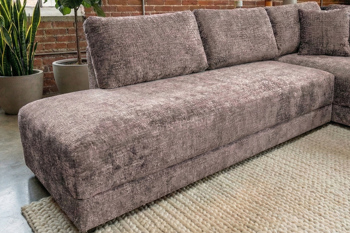 KAWOLA Schlafsofa SADIRA Ecksofa Stoff taupe