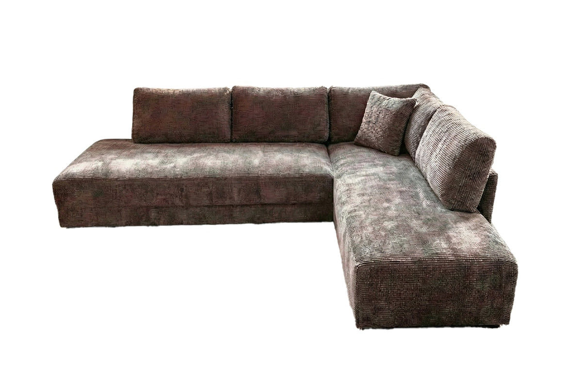 KAWOLA Schlafsofa SADIRA Ecksofa Stoff taupe