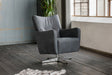 KAWOLA Sessel ALINE Drehsessel Sessel Leder schwarz (B/H/T)
