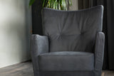 KAWOLA Sessel ALINE Drehsessel Sessel Leder schwarz (B/H/T)