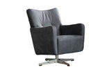 KAWOLA Sessel ALINE Drehsessel Sessel Leder schwarz (B/H/T)