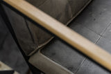 KAWOLA Sessel ARLY Polstersessel Bezug Velvet grau