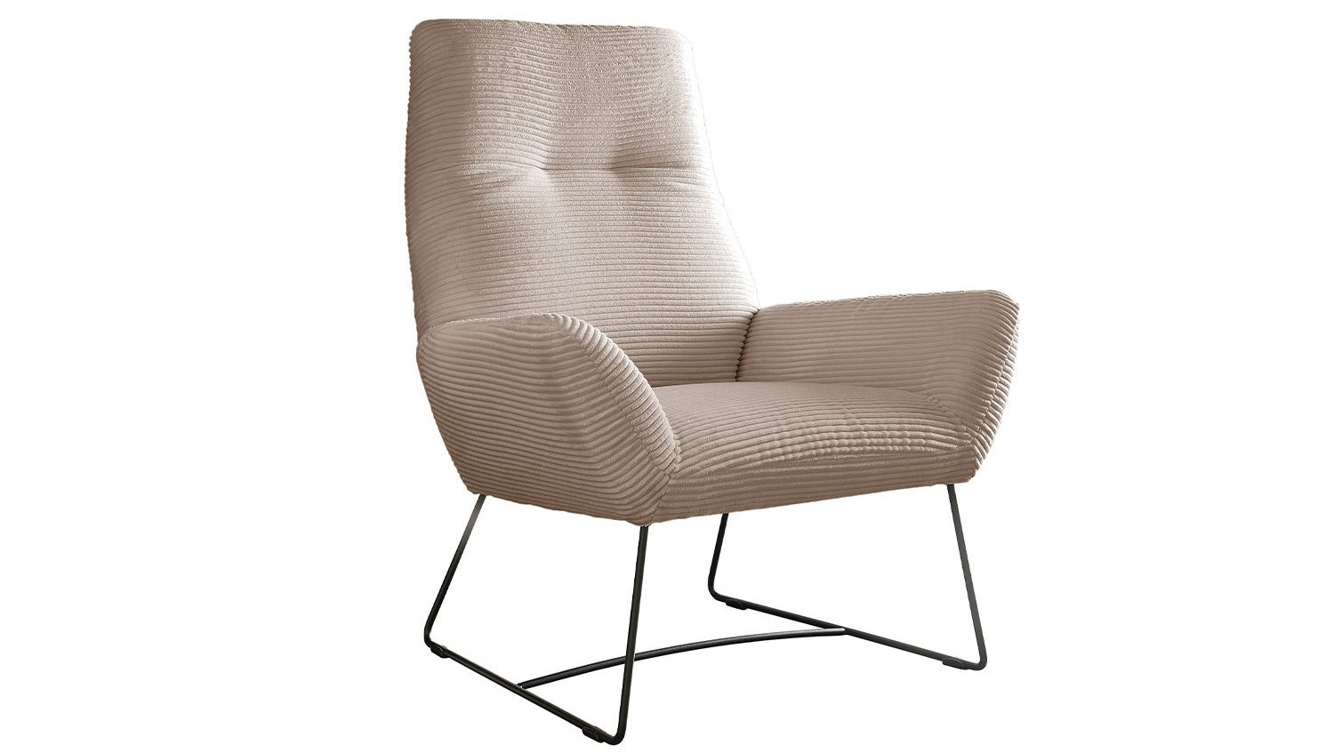 KAWOLA Sessel BISA Cord taupe