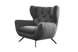 KAWOLA Sessel CHARME Hochlehnsessel Cord grau
