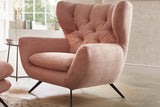 KAWOLA Sessel CHARME Hochlehnsessel Cord rosa