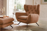 KAWOLA Sessel CHARME Hochlehnsessel Cord rost