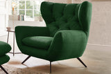 KAWOLA Sessel CHARME Hochlehnsessel Cord smaragd