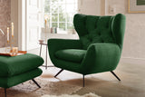 KAWOLA Sessel CHARME Hochlehnsessel Cord smaragd