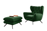 KAWOLA Sessel CHARME Hochlehnsessel Cord smaragd