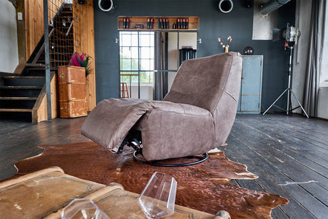 KAWOLA Sessel CINE Relaxsessel elektrisch verstellbar Leder taupe