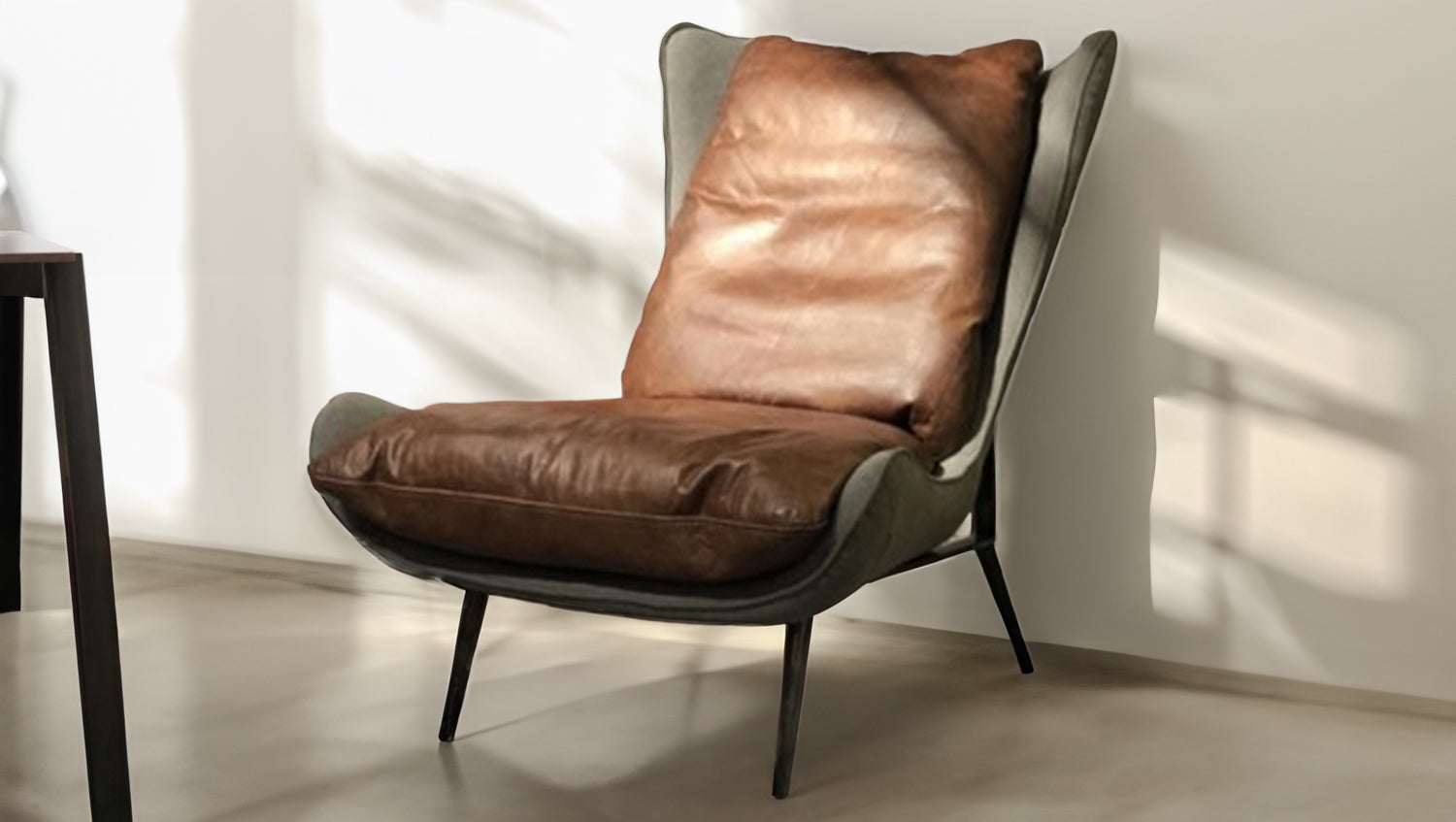 KAWOLA Sessel ERIO Cocktailsessel Vintage-Leder braun