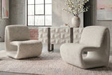 KAWOLA Sessel HAZEL Loungesessel Stoff / Kunstleder grau