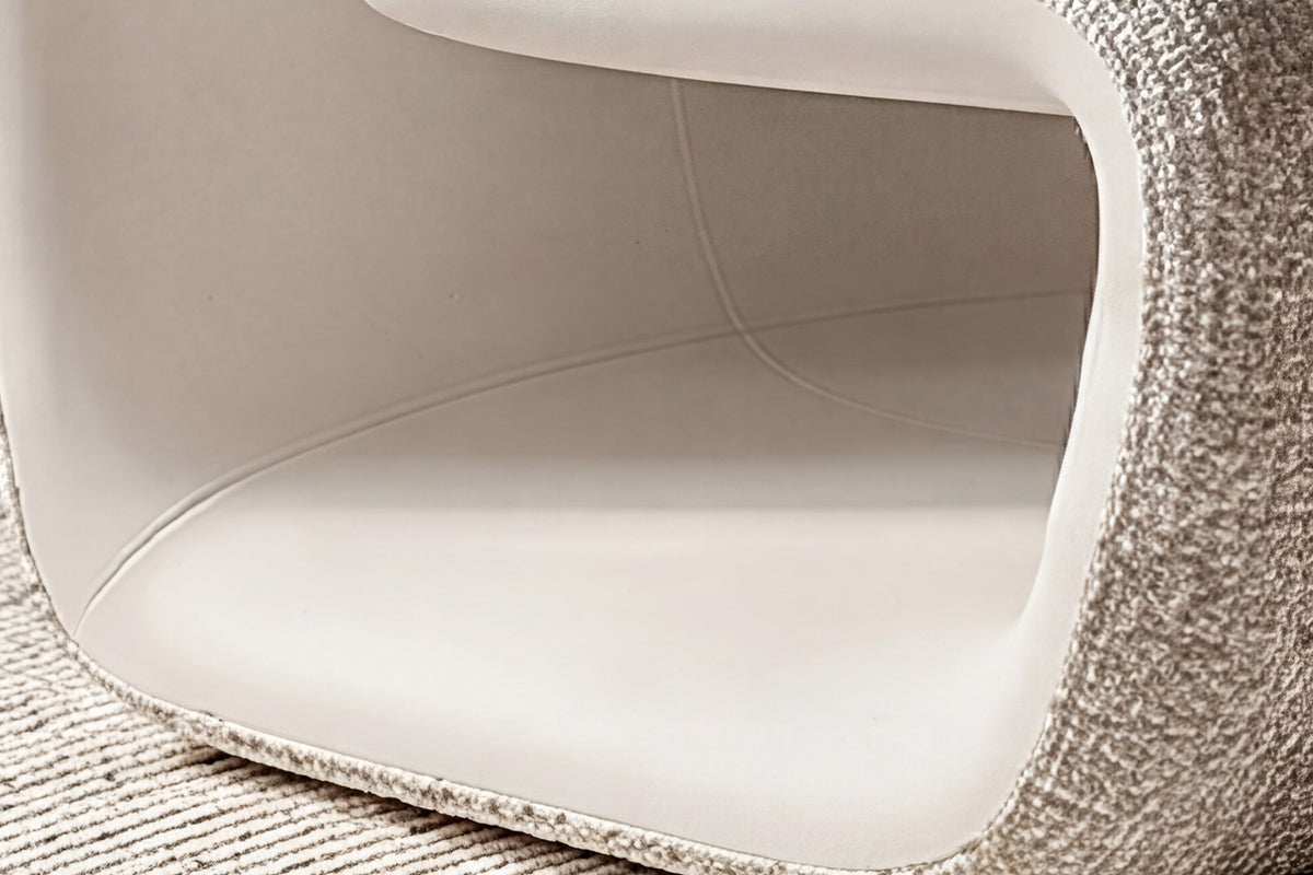 KAWOLA Sessel HAZEL Loungesessel Stoff / Kunstleder grau