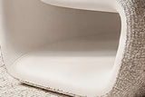 KAWOLA Sessel HAZEL Loungesessel Stoff / Kunstleder grau