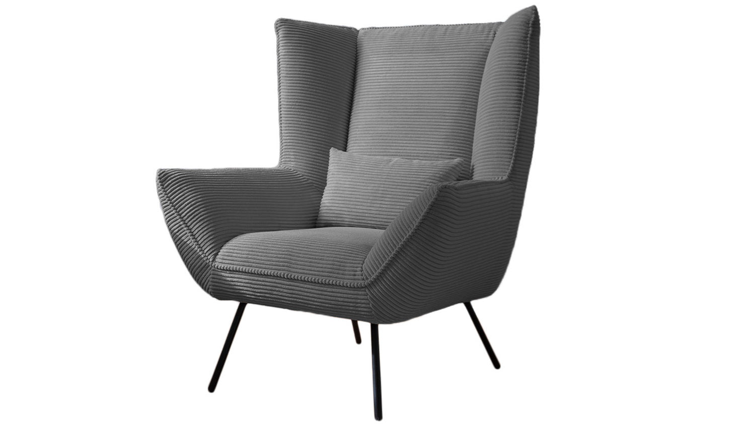 KAWOLA Sessel IVA Relaxsessel Cord grau