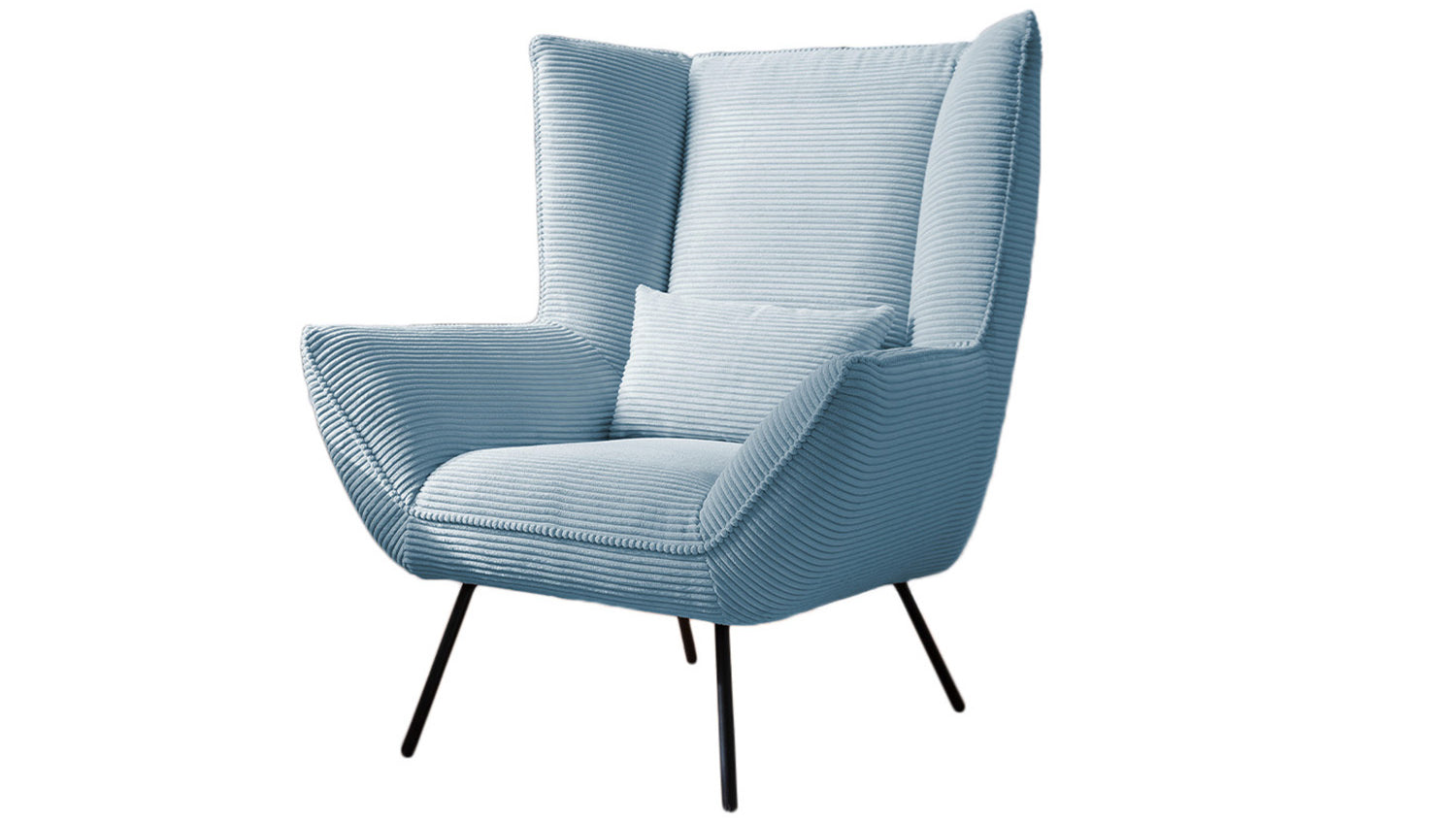 KAWOLA Sessel IVA Relaxsessel Cord hellblau