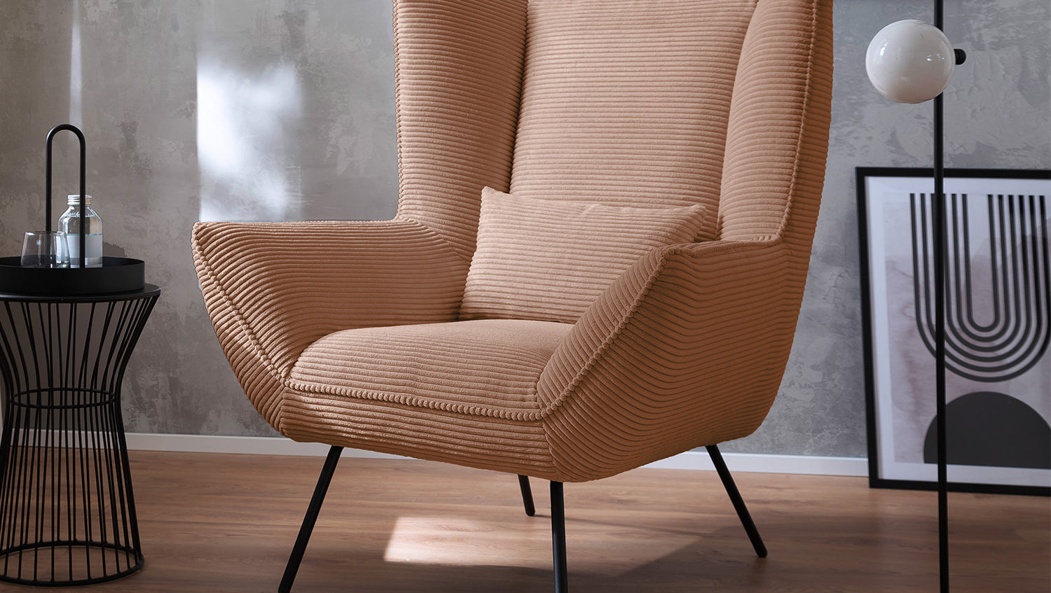 KAWOLA Sessel IVA Relaxsessel Cord rost