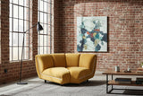 KAWOLA Sessel LAYLA Eckelement Velvet gelb
