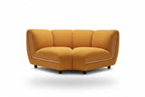 KAWOLA Sessel LAYLA Eckelement Velvet gelb