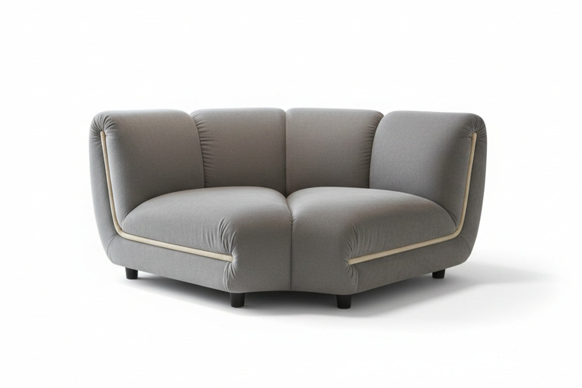 KAWOLA Sessel LAYLA Eckelement Velvet taupe