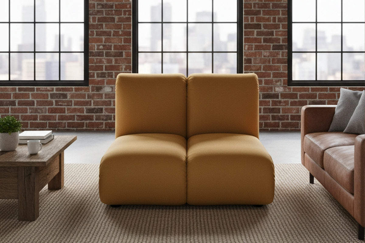 KAWOLA Sessel LAYLA Sitzelement Velvet gelb
