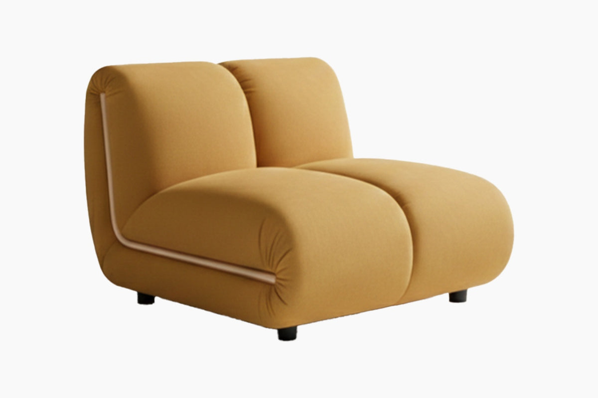KAWOLA Sessel LAYLA Sitzelement Velvet gelb