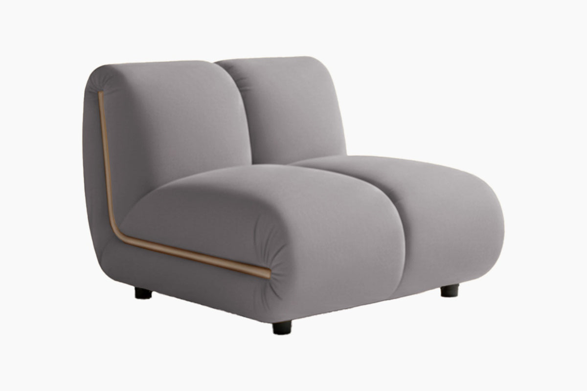 KAWOLA Sessel LAYLA Sitzelement Velvet taupe