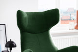 KAWOLA Sessel LOTTE Ohrensessel Cord smaragd