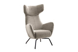 KAWOLA Sessel LOTTE Ohrensessel Cord steingrau