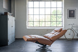 KAWOLA Sessel MIKO Relaxsessel drehbar Leder braun