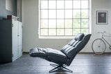 KAWOLA Sessel MIKO Relaxsessel drehbar Leder schwarz