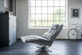 KAWOLA Sessel MIKO Relaxsessel drehbar Velvet steingrau