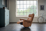KAWOLA Sessel NAMA Relaxsessel drehbar Leder braun